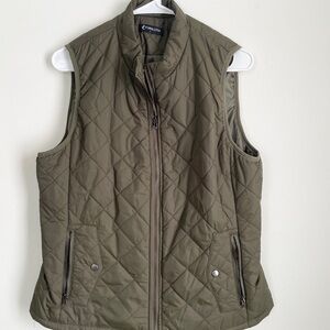 Olive Green Quilted Vest